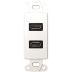 DUAL CONNECT WLLPLT INSRT - 20-4502-WH - By DATACOMM ELECTRONICS