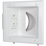 MEDIA PLATE WTH RECPTCLE - 45-0031-WH - By DATACOMM ELECTRONICS
