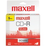 80MIN 5PK CDR MUSIC/AUDIO - 625132 - By MAXELL
