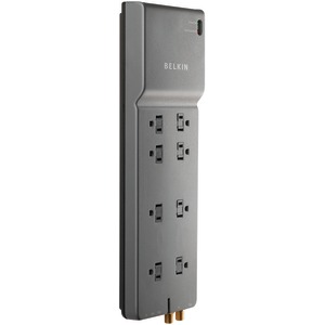 HOME/OFFICE SURGE PROTECTORS WITH COAXIAL/TELEPHONE/MODEM PROTECTION (8-OUTLET) - BE108230-06 - BELKIN