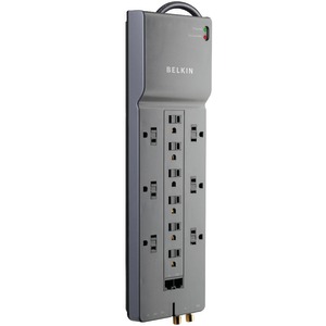 HOME/OFFICE SURGE PROTECTORS WITH COAXIAL/TELEPHONE/MODEM PROTECTION (12-OUTLET) - BE112234-10 - BELKIN