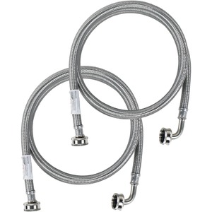 77511 - CERTIFIED APPLIANCE 77511 STAINLESS STEEL WASHER HOSE WITH ELBOW, 6 FT
