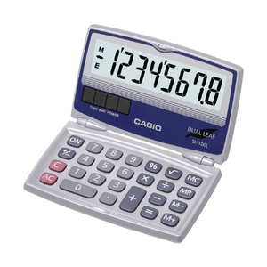 SOLAR CALCULATOR WITH FOLDING HARD CASE - SL-100L - CASIO