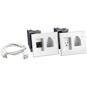 WHITE RECESSED PWR KIT - 45-0023-WH - DATACOMM ELECTRONICS
