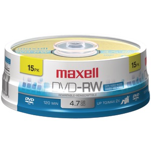 4.7 GB DVD-RW (15 PK SPINDLE) - 635117 - MAXELL