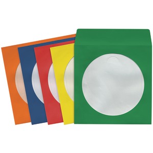 CD/DVD STORAGE SLEEVES (100 PK; COLORS) - 190132 - CD403 - MAXELL