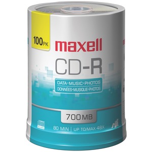 80-MINUTE/700 MB CD-RS (100-CT SPINDLE) - 648200 - CDR80100S - MAXELL