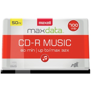 MUSIC CD-RS (50-CT SPINDLE) - 625156 - CDR80MU50PK - MAXELL