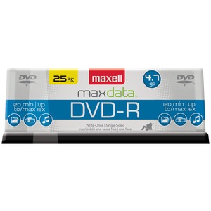 4.7 GB DVD-RS 25-PK - 635052/638010 - MAXELL
