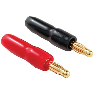GOLD-PLATED, CRIMP-ON BANANA PLUGS (CRIMP-ON TYPE BANANA PLUGS (COLOR-CODED, 16-PK––8 RED/8 BLACK)) - IW-16PLUG - SYLVANIA