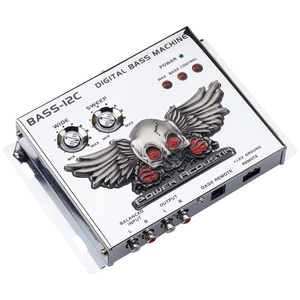 DIGITAL BASS MACHINE WITH CHROME FINISH & SUBSONIC FILTER - BASS-12 - POWER ACOUSTIK