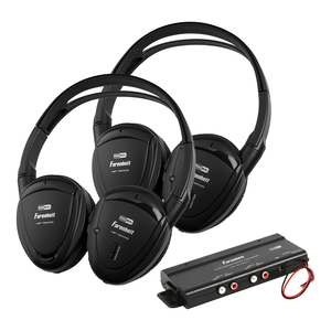 2 SWIVEL EAR PAD, 2-CHANNEL RF 900 MHZ WIRELESS HEADPHONES WITH TRANSMITTER - HP-902RFT - POWER ACOUSTIK