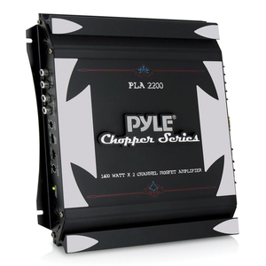 2 & 4-CHANNEL CHOPPER SERIES AMPLIFIERS (1400W; 2-CHANNEL SLIM AMP) - PLA2200 - PYLE