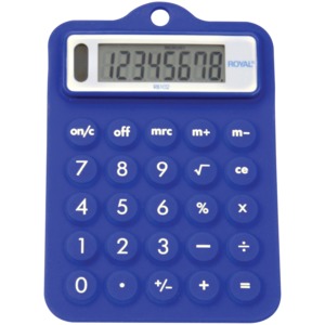 BLUE RUBBER CALCULATOR - 29311R - ROYAL