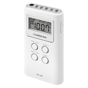 POCKET AM/FM DIGITAL RADIO (WHITE) - DT-120 WHITE - SANGEAN