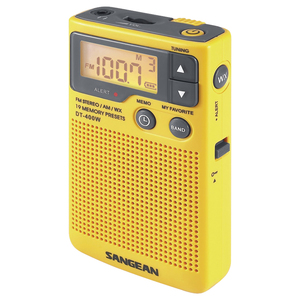 DIGITAL AM/FM POCKET RADIO WITH WEATHER ALERT - DT-400W - SANGEAN