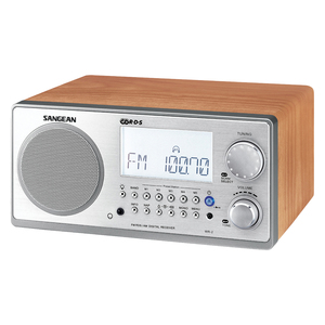 DIGITAL AM/FM STEREO SYSTEM WITH LCD & ALARM CLOCK (WALNUT) - WR2WAL - SANGEAN