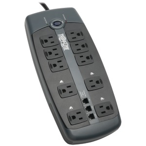 10-OUTLET BLOCK-STYLE SURGE SUPPRESSOR WITH TELEPHONE PROTECTION (WITHOUT COAXIAL PROTECTION) - TLP1008TEL - TRIPPLITE