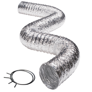 ALUMINUM DUCTING (4" DIA, 2-PLY; 8 FT; UL 181 CLASS 1 AIR CONNECTOR) - FLXC0408 - NONE