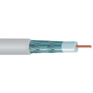 QUAD SHIELD RG6 SOLID COPPER COAXIAL CABLE (WHITE) - V621QWB / V621QB - VEXTRA