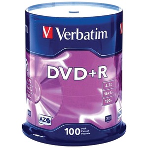 100 CT 4.7 GB DVD+RS - 95098 - VERBATIM